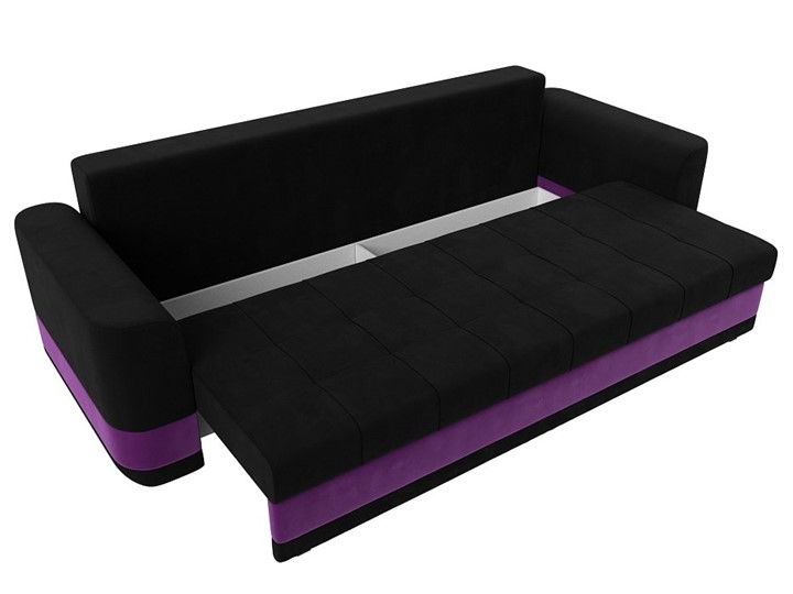 Прямой диван Честер, Черный/фиолетовый (вельвет) в Первоуральске - изображение 5