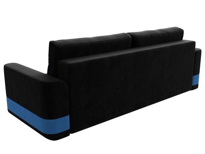 Прямой диван Честер, Черный/голубой (велюр) в Екатеринбурге - изображение 7