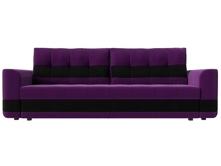 Прямой диван Честер, Фиолетовый/черный (вельвет) в Екатеринбурге - изображение 1