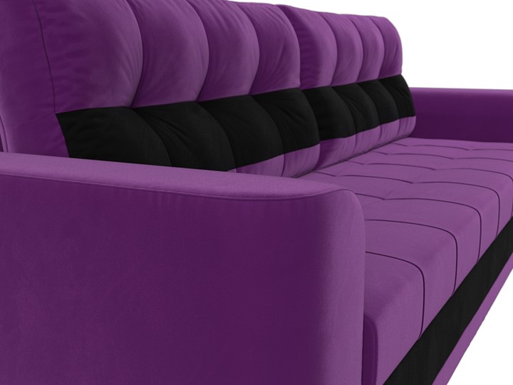 Прямой диван Честер, Фиолетовый/черный (вельвет) в Екатеринбурге - изображение 3