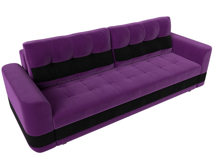 Прямой диван Честер, Фиолетовый/черный (вельвет) в Екатеринбурге - изображение 4