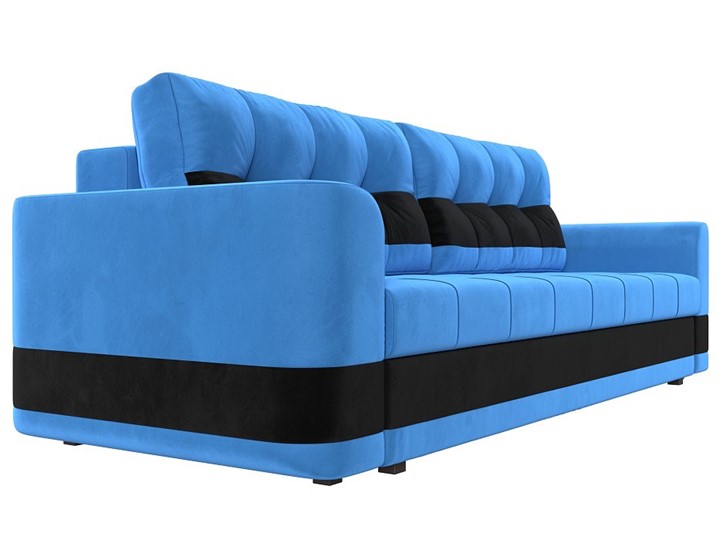 Прямой диван Честер, Голубой/черный (велюр) в Екатеринбурге - изображение 2