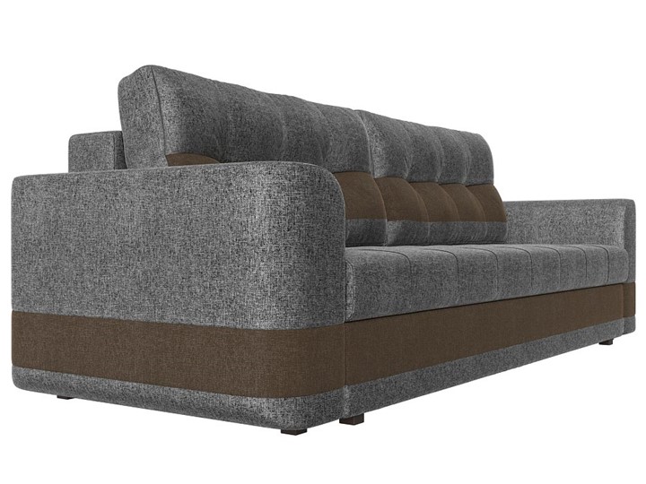 Прямой диван Честер, Серый/коричневый (рогожка) в Екатеринбурге - изображение 2