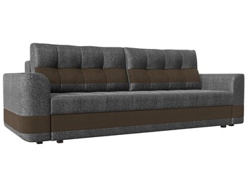 Прямой диван Честер, Серый/коричневый (рогожка) в Ревде