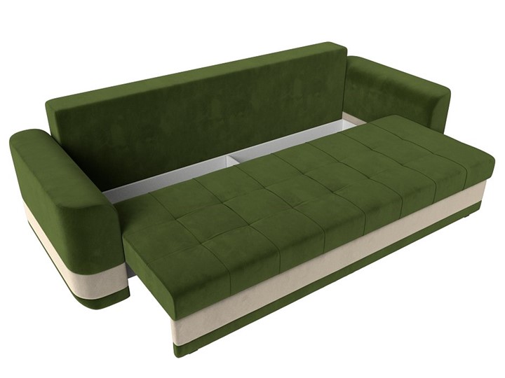 Прямой диван Честер, Зеленый/бежевый (вельвет) в Первоуральске - изображение 5