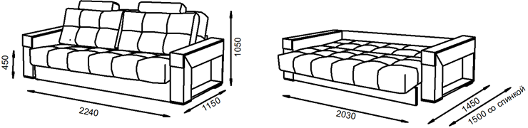 Прямой диван Дакар БД (Боннель) в Ревде - изображение 4