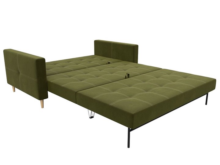 Прямой диван Лига-038, Зеленый (микровельвет) в Екатеринбурге - изображение 1