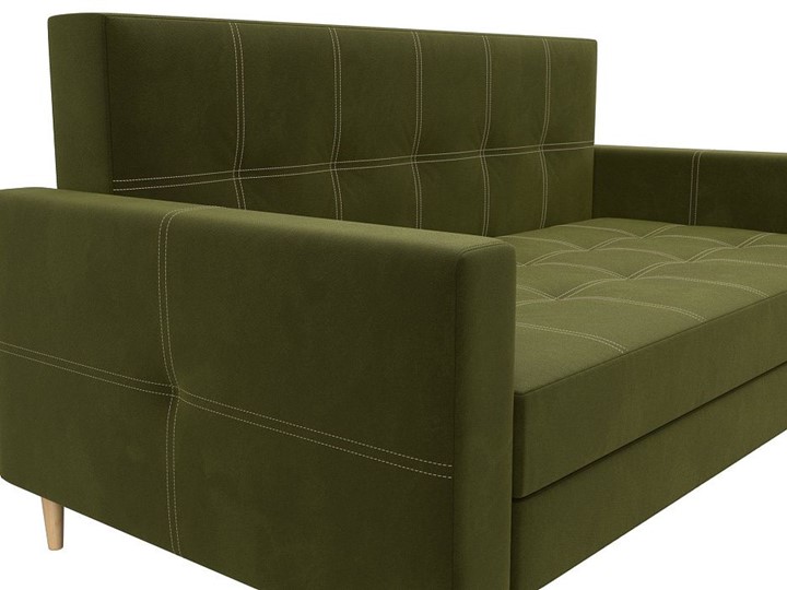 Прямой диван Лига-038, Зеленый (микровельвет) в Екатеринбурге - изображение 4