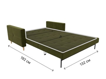 Прямой диван Лига-038, Зеленый (микровельвет) в Екатеринбурге - предосмотр 8
