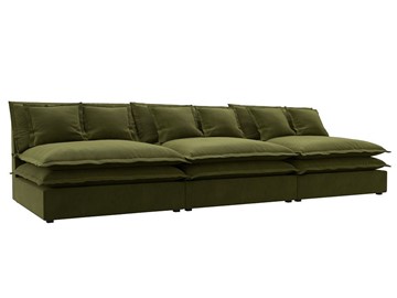 Прямой диван Лига-040 Лонг, Зеленый (Микровельвет) в Красноуфимске