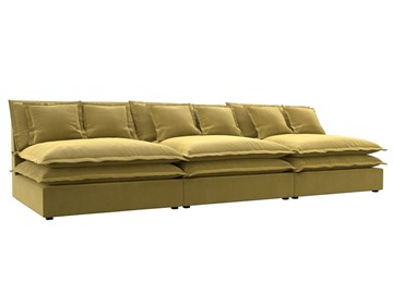 Прямой диван Лига-040 Лонг, Желтый (Микровельвет) в Ирбите