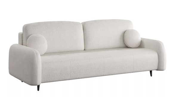 Прямой диван Монблан 3т, Рогожка Муза 01 в Ревде - изображение