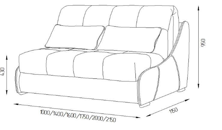 Прямой диван Токио 130 (НПБ) в Каменске-Уральском - изображение 11