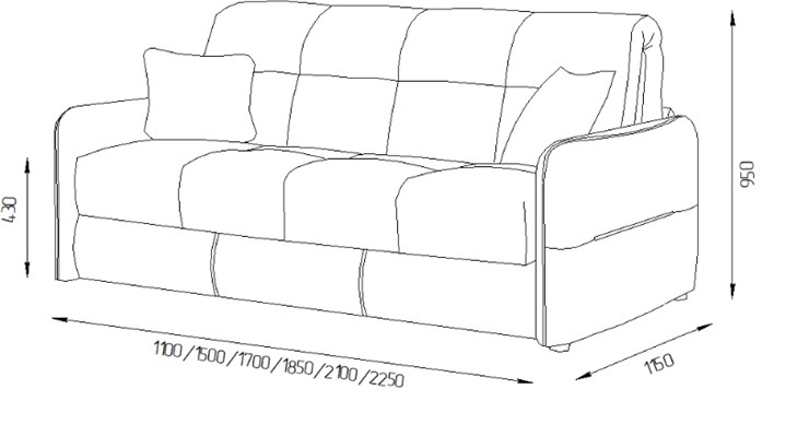 Прямой диван Токио 2 130 (НПБ) в Каменске-Уральском - изображение 7
