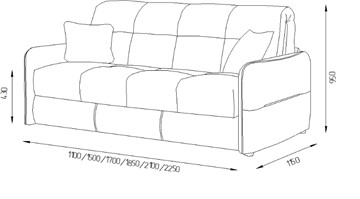 Прямой диван Токио 2 130 (ППУ) в Каменске-Уральском - предосмотр 7