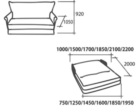 Прямой диван Аккордеон, 155 (подлокотники в ткани) в Первоуральске - изображение 2