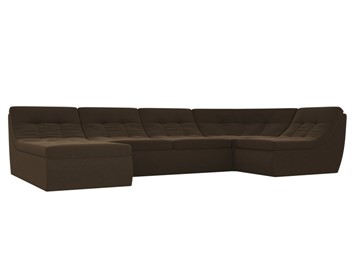 Большой модульный диван Холидей, Коричневый (микровельвет) в Кушве