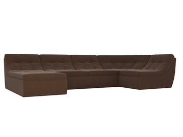 Большой модульный диван Холидей, Коричневый (рогожка) в Первоуральске