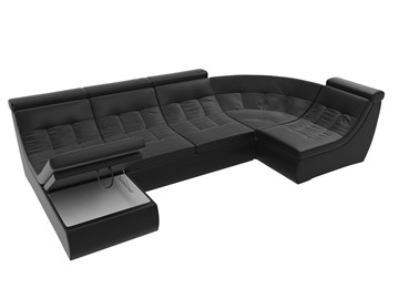 Модульный П-образный диван Холидей люкс, Черный (экокожа) в Екатеринбурге - предосмотр 6