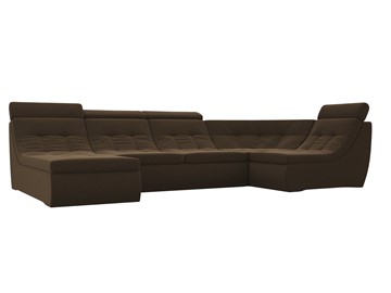 Модульный раскладной диван Холидей люкс, Коричневый (микровельвет) в Первоуральске