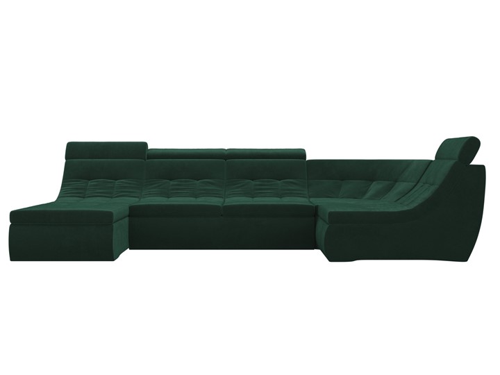 Модульный П-образный диван Холидей люкс, Зеленый (велюр) в Екатеринбурге - изображение 3