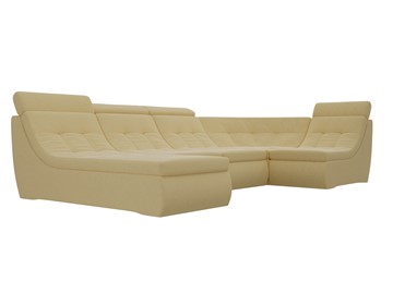 Модульный П-образный диван Холидей люкс, Желтый (микровельвет) в Первоуральске - предосмотр 4