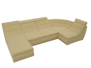 Модульный П-образный диван Холидей люкс, Желтый (микровельвет) в Первоуральске - предосмотр 5