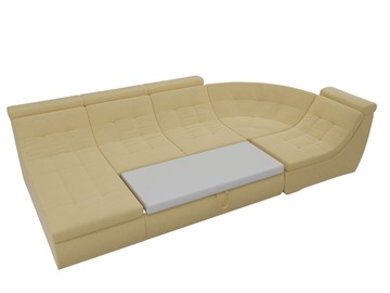 Модульный П-образный диван Холидей люкс, Желтый (микровельвет) в Первоуральске - предосмотр 6