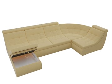 Модульный П-образный диван Холидей люкс, Желтый (микровельвет) в Первоуральске - предосмотр 7