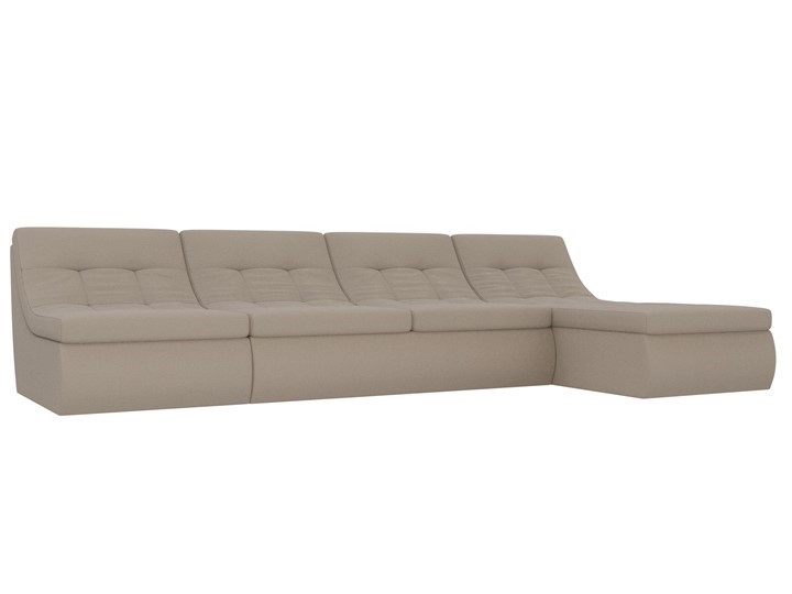 Большой модульный диван Холидей, Бежевый (рогожка) в Первоуральске - изображение