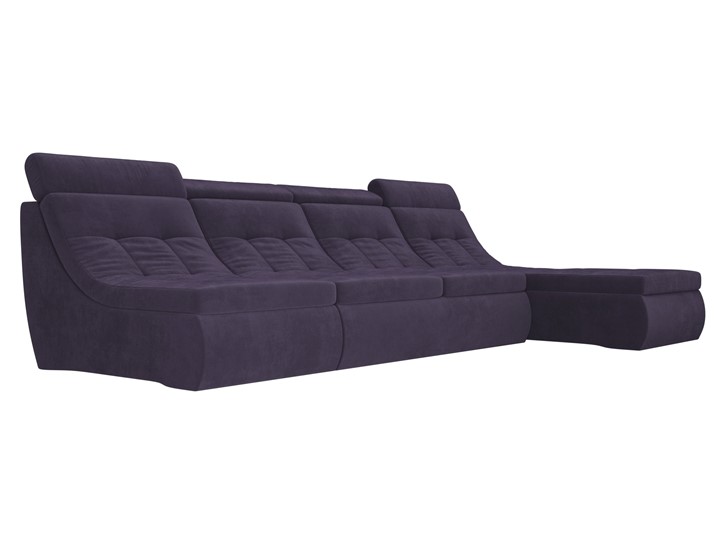 Модульный угловой диван Холидей люкс, Фиолетовый (велюр) в Екатеринбурге - изображение 4