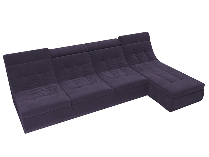 Модульный угловой диван Холидей люкс, Фиолетовый (велюр) в Екатеринбурге - изображение 6