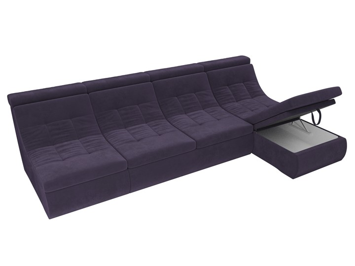 Модульный угловой диван Холидей люкс, Фиолетовый (велюр) в Екатеринбурге - изображение 7