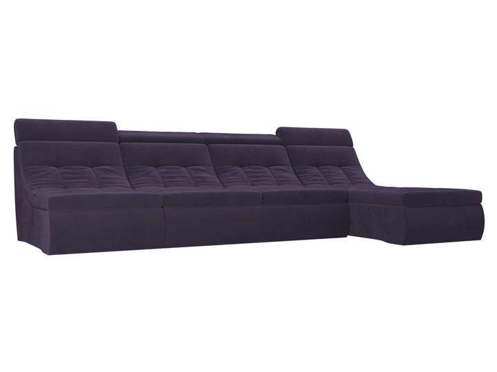 Модульный угловой диван Холидей люкс, Фиолетовый (велюр) в Екатеринбурге - изображение