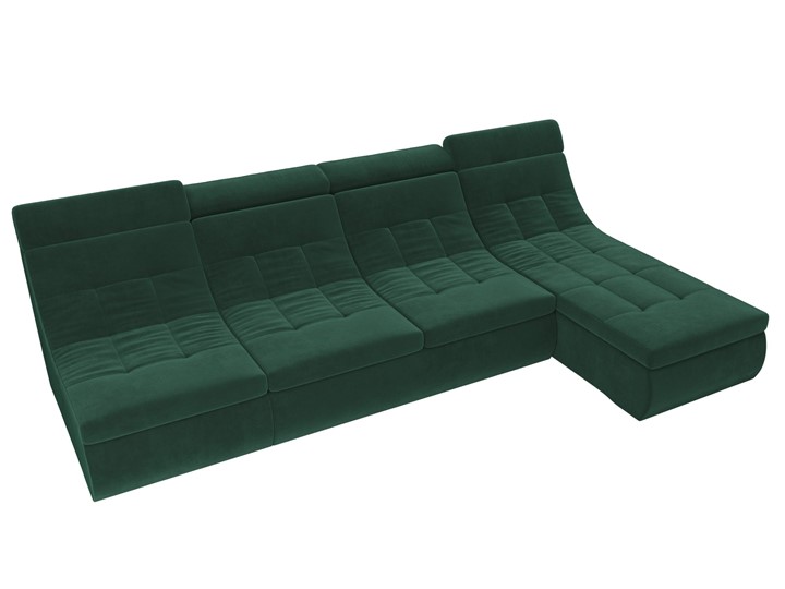 Модульный раскладной диван Холидей люкс, Зеленый (велюр) в Екатеринбурге - изображение 6