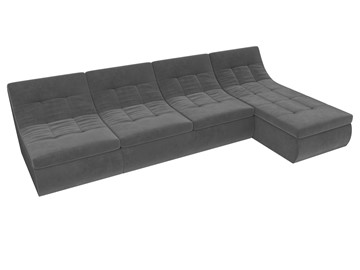 Большой модульный диван Холидей, Серый (велюр) в Первоуральске - предосмотр 5