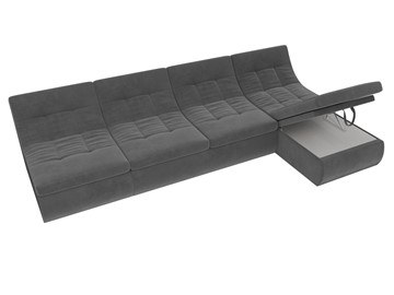 Большой модульный диван Холидей, Серый (велюр) в Первоуральске - предосмотр 6
