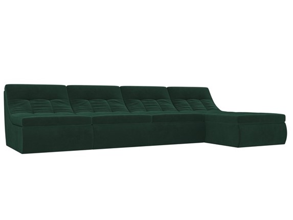 Большой модульный диван Холидей, Зеленый (велюр) в Екатеринбурге - изображение
