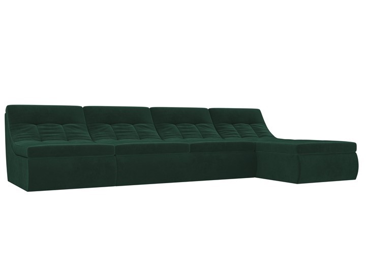 Большой модульный диван Холидей, Зеленый (велюр) в Екатеринбурге - изображение