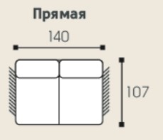 Модуль прямой без механизма Виктория 140*107 см в Екатеринбурге