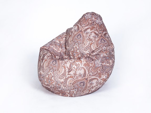 Кресло-мешок Груша большое, велюр принт, далила в Богдановиче - изображение