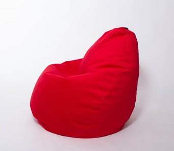 Кресло-мешок Груша большое, велюр однотон, красное в Полевском - предосмотр 1