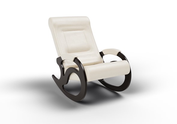 Кресло-качалка Вилла, экокожа крем 11-К-КР в Ревде - изображение