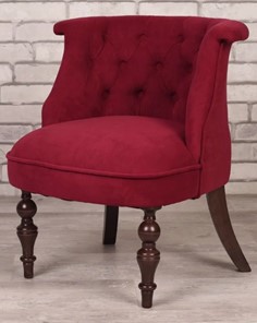 Кресло Элевуд Бархат (бордовый/темно-коричневый) в Краснотурьинске