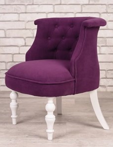 Кресло Элевуд Бархат (фиолетовый/белый) в Кушве
