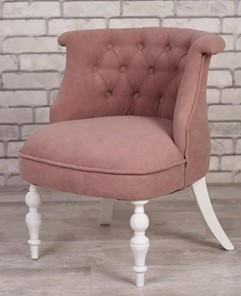 Кресло Элевуд Бархат (розовый/белый) в Кушве