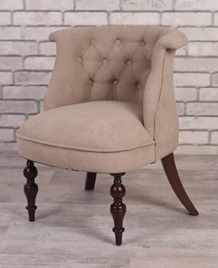Кресло Бархат (темно-бежевый/темно-коричневый) в Ревде