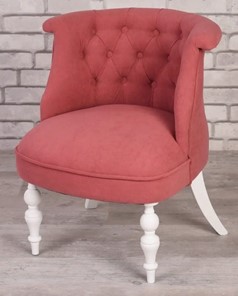 Кресло Элевуд Бархат (ярко-розовый/белый) в Кушве