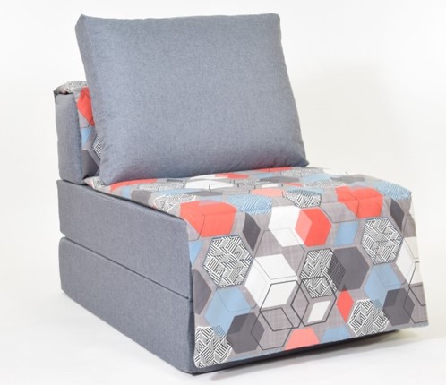 Кресло бескаркасное Харви, серый - геометрия в Кушве - изображение