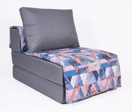Бескаркасное кресло-кровать Харви, серый - сноу деним в Ревде - изображение